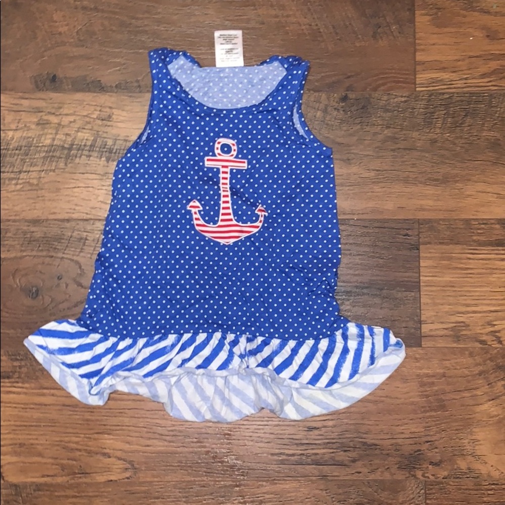 Festive anchor shirt with ruffles - 4T
